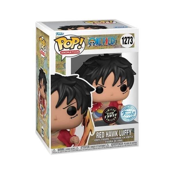 Funko POP Animation Bundle of 2 One Piece - Red Hawk Luffy 1273 & Chase Vinyl Figures Special Edition Exclusive