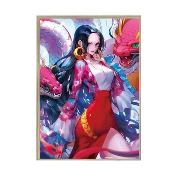 Διακοσμητικό Φωτιστικό LED με Ξύλινη Κορνίζα One Piece Boa. Hancock 23x32cm