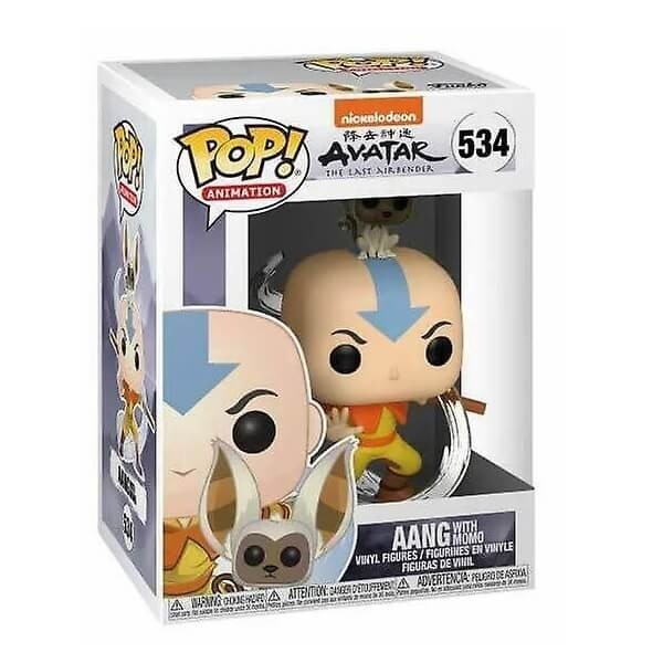 Funko POP Animation Avatar The Last Airbender - Aang with Momo 534 Vinyl Figure