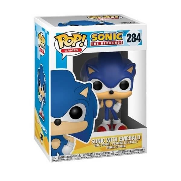 Funko POP Games Sonic the Hedgehod - Sonic with Emerald 284 Vinyl Figure