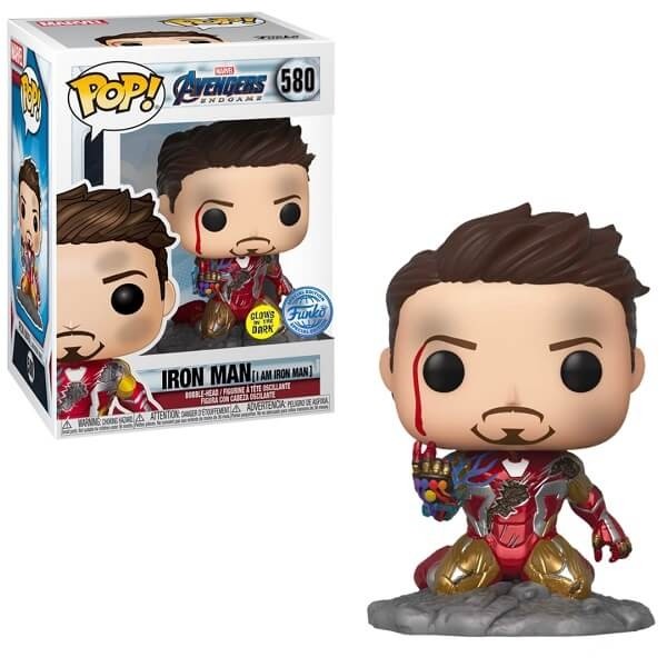 Funko POP Marvel Avengers Endgame - Iron Man (I am Iron Man) GiTD 580 Bobble-Head Special Edition Exclusive