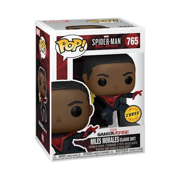 Funko POP Bundle of 2 Spider-Man Miles Morales - Miles Morales GamerVerse 765 & Chase Bobble-Head Exclusive