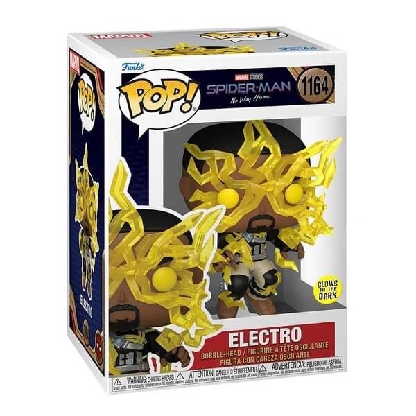 Funko POP Movies Spider Man No Way Home - Electro GiTD 1164 Bobble-Head Special Edition