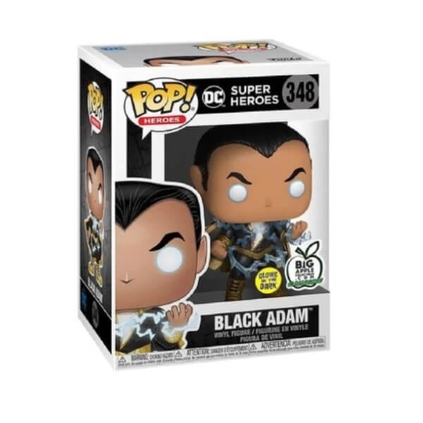Funko POP DC Super Heroes - Black Adam 348 GiTD Vinyl Figure Big Apple Collectible Exclusive