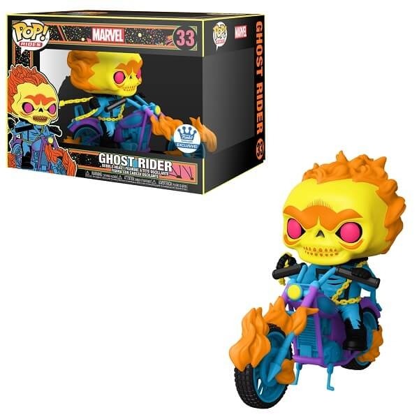 Funko POP Rides Marvel - Ghost Rider (Blacklight) 33 Bobble-Head Funko Shop Exclusive