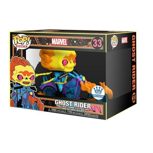 Funko POP Rides Marvel - Ghost Rider (Blacklight) 33 Bobble-Head Funko Shop Exclusive