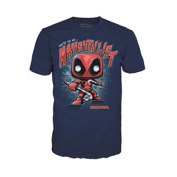 Funko Pop Tees Marvel Deadpool with Canes Figure & Tshirt Medium