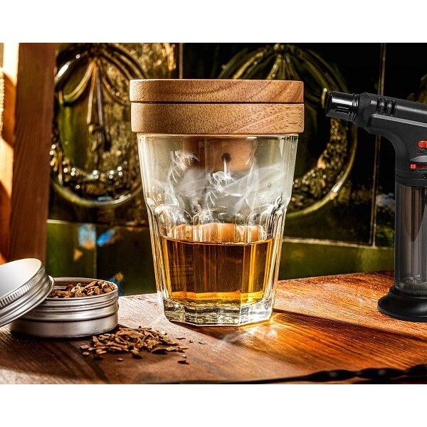 Σέικερ για Κοκτέιλ με Καπνιστή Ουίσκι - Coctail shaker & smoker set Deluxe