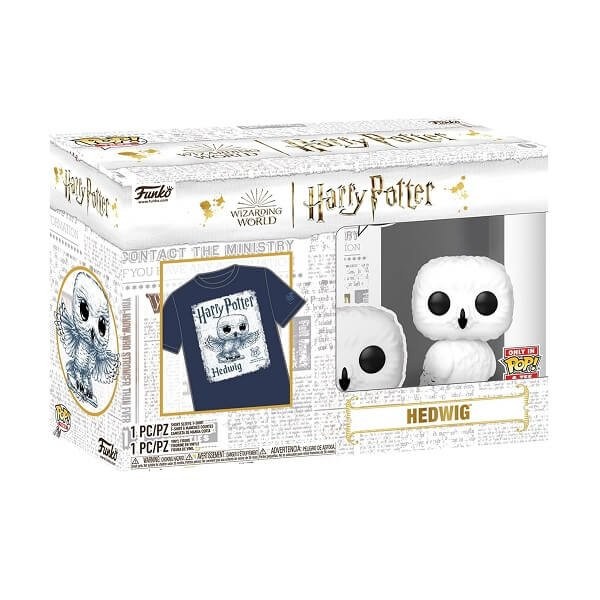 Funko Pop Tees Box Harry Potter - Hedwig 76 Vinyl Figure Exclusive & T-shirt Medium