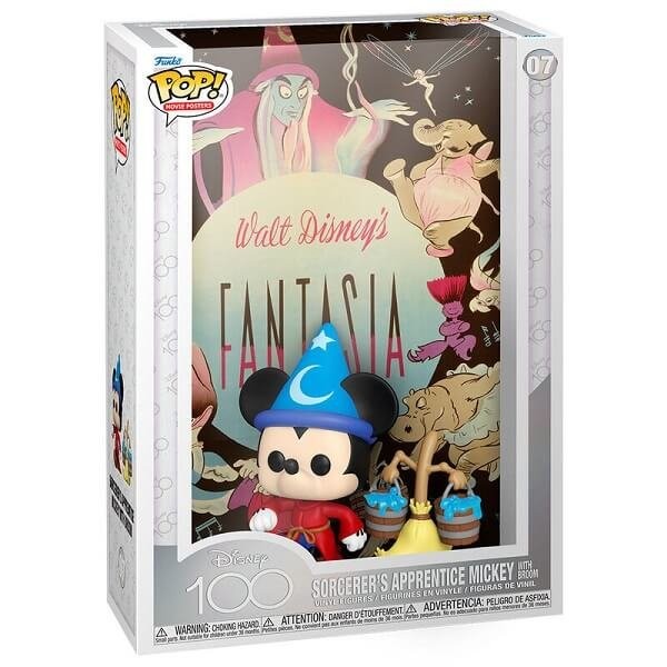 Funko POP Movie Posters Disney 100th Anniversary Fantasia - Sorcerer's Apprentice Mickey with Broom 07 Vinyl Figures