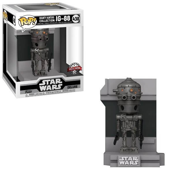 Funko POP Deluxe Star Wars Bounty Hunters - IG-88 438 Bobble-Head Special Edition Exclusive