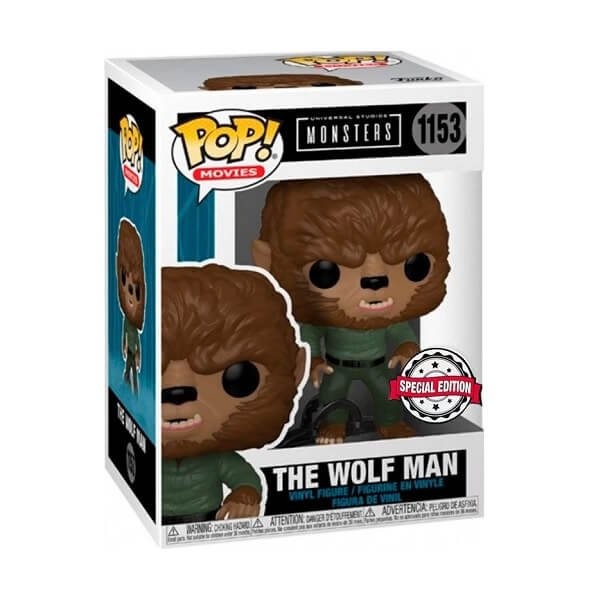 Funko POP Movies Universal Studios Monsters - The Wolf Man 1153 Vinyl Figure Special Edition Exclusive
