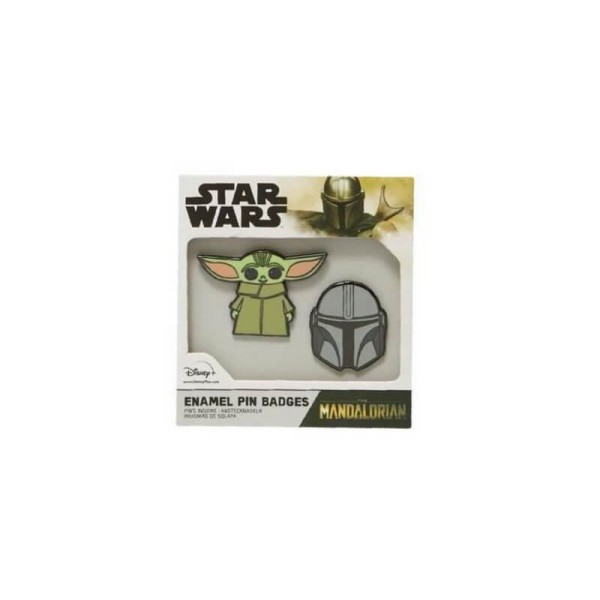 2 Pins Star Wars - The Mandalorian and The Child Enamel Pins