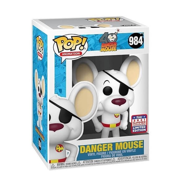 Funko POP Animation 40th Danger Mouse - Danger Mouse 984 Vinyl Figure 2021 Summer Convention Exclusive