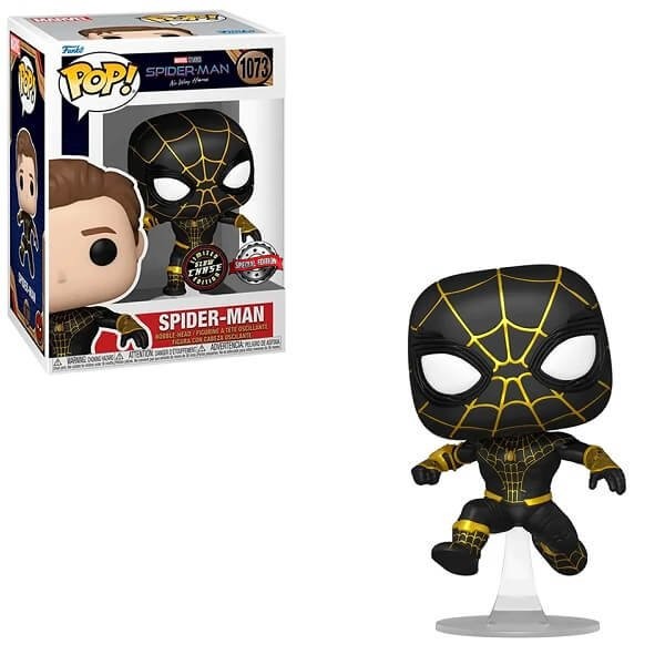Funko POP Movies Spider Man No Way Home - Spider-Man GitD 1073 Chase Bobble-Head Special Edition Exclusive