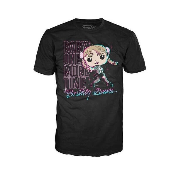 Funko Pop Tees Box Rocks Britney Spears - Britney Spears 90 Vinyl Figure Exclusive & T-shirt Large