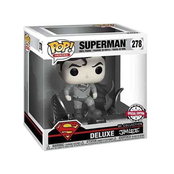 Funko Pop Tees Box Heroes Deluxe Jim Lee Collection - Superman 278 Vinyl Figure Exclusive & T-shirt Large