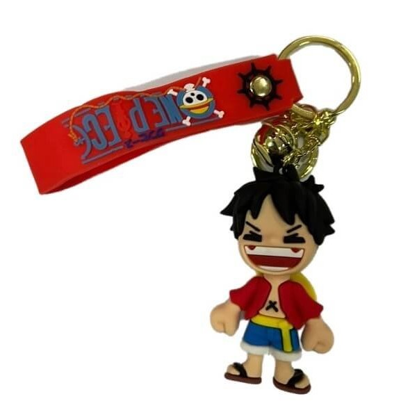 3D Μπρελόκ Σιλικόνης One Piece - Laughing Monkey D. Luffy 8 εκ.