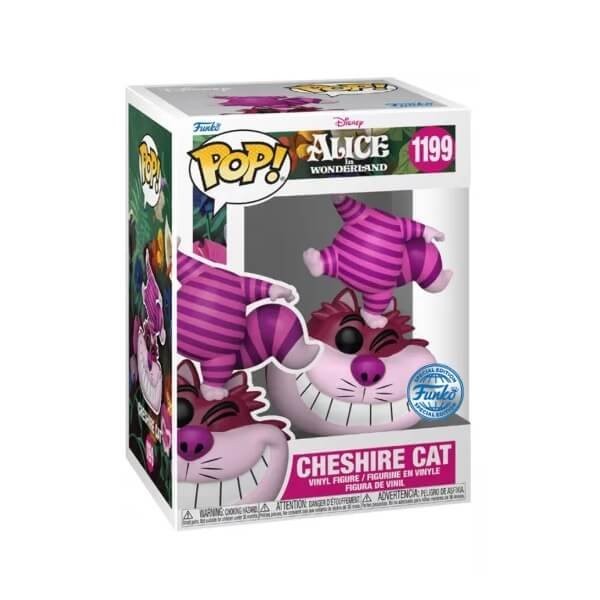 Funko POP Disney Bundle of 2 Alice in Wonderland - Cheshire Cat Flocked GiTD Chase 1199 Vinyl Figure Special Edition
