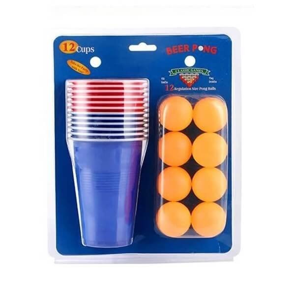Παιχνίδι ενηλίκων Beer Pong 12 Ποτήρια 12 Μπαλάκια