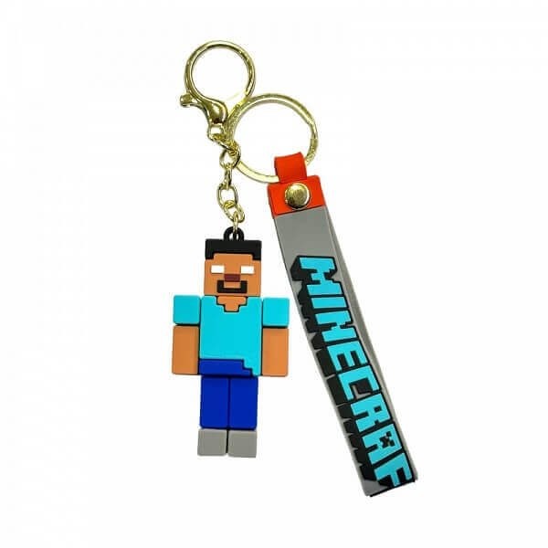 3D Μπρελόκ Σιλικόνης Minecraft - Steve 8 εκ.