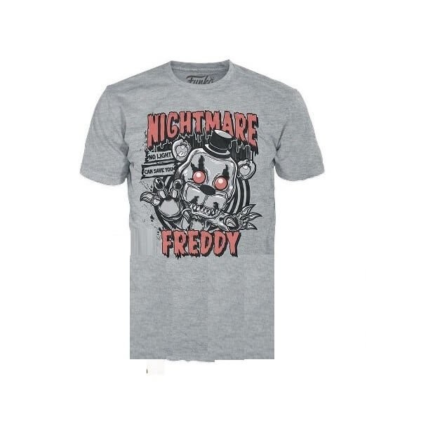 Funko Pop Tees Box Games Five Nights at Freddy's - Nightmare Freddy GiTD 111 Vinyl Figure Exclusive & T-shirt Small