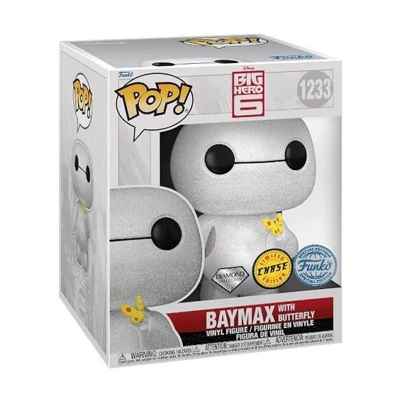 Funko POP Disney Big Hero 6 - Baymax with Butterfly Chase 1223 Super-sized 6" Vinyl Figure Special Edition Exclusive