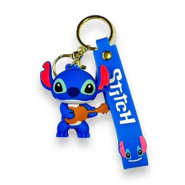 3D Μπρελόκ Σιλικόνης Stitch with Ukelele 8 εκ. 