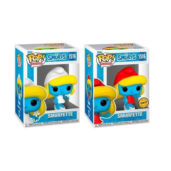Funko POP Bundle of 2 Television The Smurfs - Smurfette 1516 & Chase Vinyl Figures