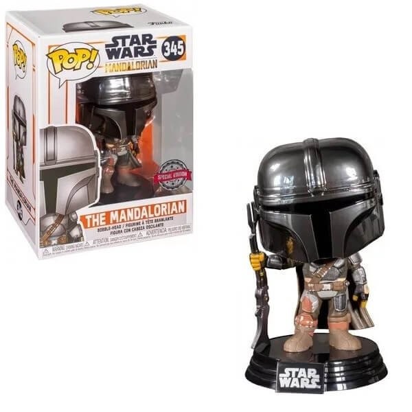 Funko POP Star Wars The Mandalorian - The Mandalorian 345 Bobble-Head Special Edition Exclusive