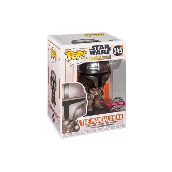 Funko POP Star Wars The Mandalorian - The Mandalorian 345 Bobble-Head Special Edition Exclusive