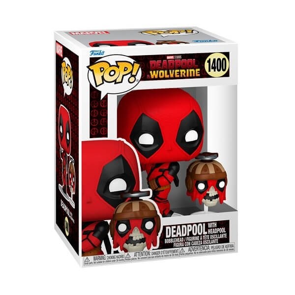 Funko POP Marvel Studios Deadpool & Wolverine - Deadpool with Headpool 1400 Bobble-Head