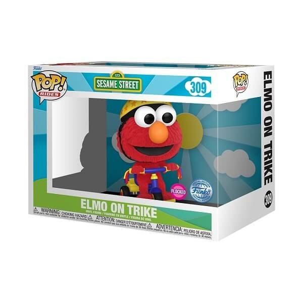 Funko POP Rides Sesame Street - Elmo on Trike Flocked 309 Vinyl Figure Special Edition
