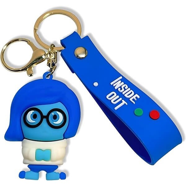 3D Μπρελόκ Σιλικόνης Inside Out - Sadness - 8 εκ.