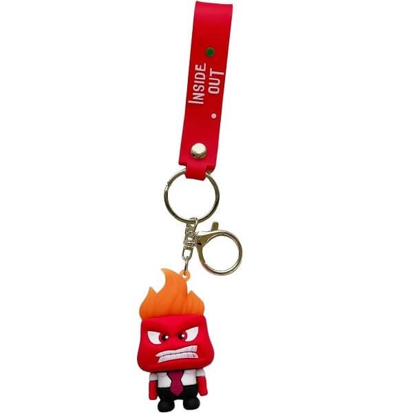 3D Μπρελόκ Σιλικόνης Inside Out - Anger - 8 εκ.