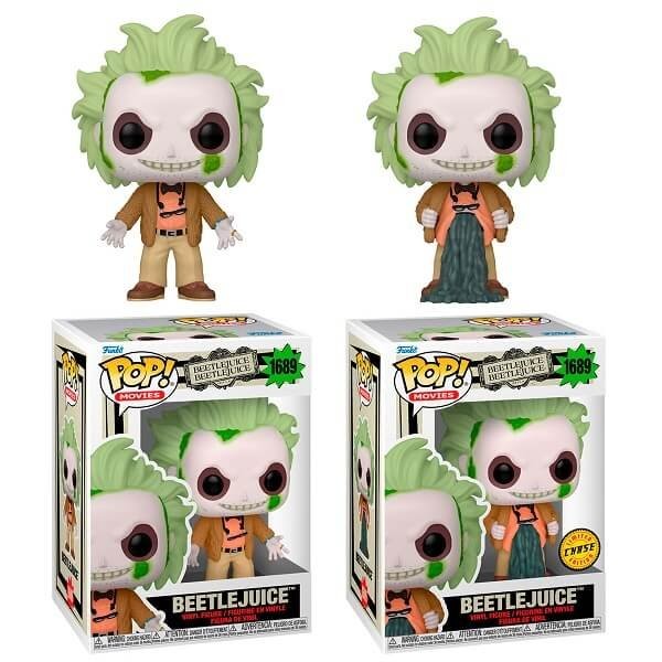 Funko POP Bundle of 2 Movies Beetlejuice Beetlejuice - Beetlejuice & Chase 1689 Vinyl Figures