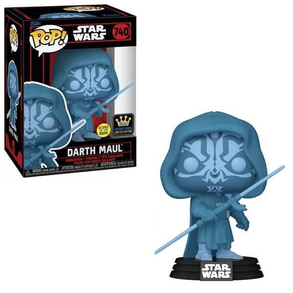 Funko POP Movies Star Wars - Darth Maul GitD 740 Bobble-Head Specialty Series