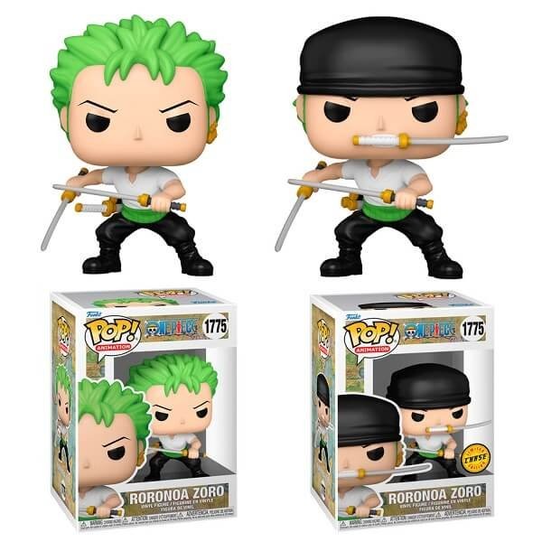 Funko POP Animation Bundle of 2 One Piece - Roronoa Zoro 1775 & Chase Vinyl Figure
