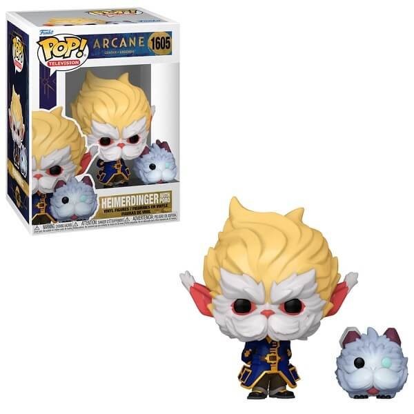 Funko POP Television Arcane: League of Legends - Heimerdinger with Poro 1605 Vinyl Figure