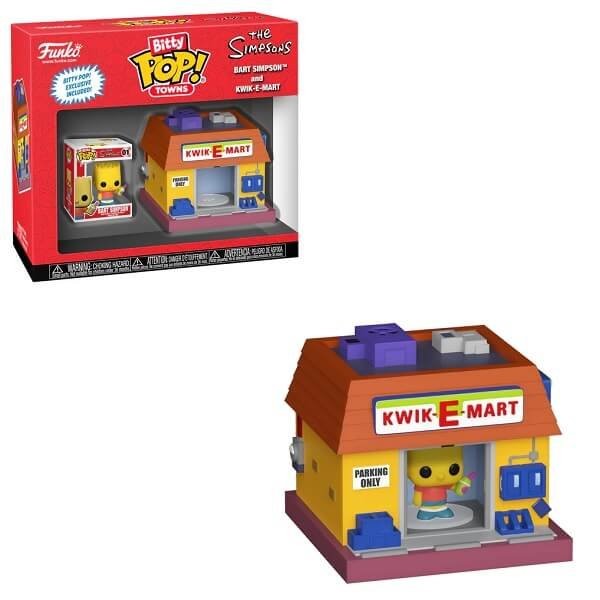 Funko Bitty POP Towns The Simpsons - Bart Simpson and Kwik-E-Mart Vinyl Figure