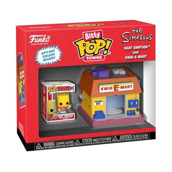 Funko Bitty POP Towns The Simpsons - Bart Simpson and Kwik-E-Mart Vinyl Figure