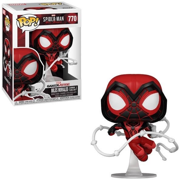 Funko POP Marvel GamerVers Spider-Man Miles Morales - Miles Morales (Crimson Cowl Suit) 770 Bobble-Head
