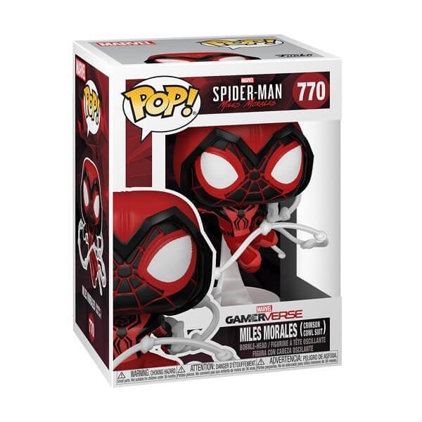 Funko POP Marvel GamerVers Spider-Man Miles Morales - Miles Morales (Crimson Cowl Suit) 770 Bobble-Head