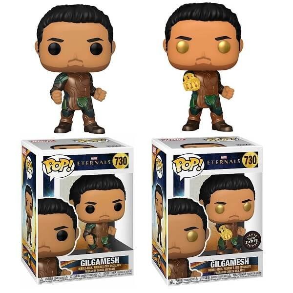 Bundle of 2 Funko POP Marvel Eternals - Gilgamesh & Chase 730 Bobble-Head