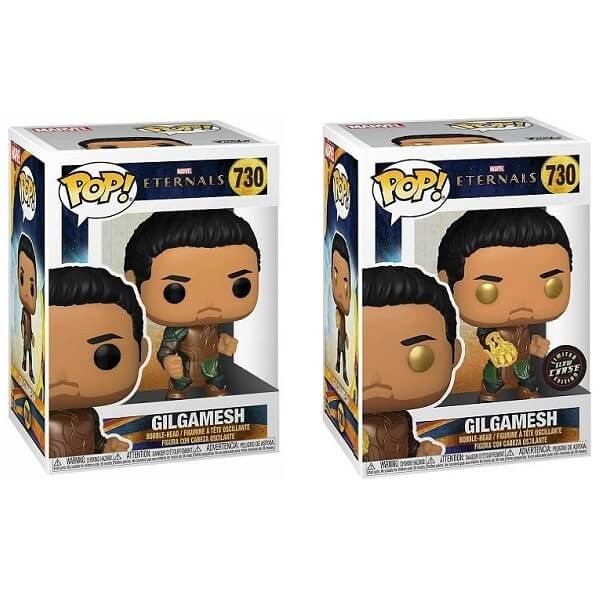 Bundle of 2 Funko POP Marvel Eternals - Gilgamesh & Chase 730 Bobble-Head