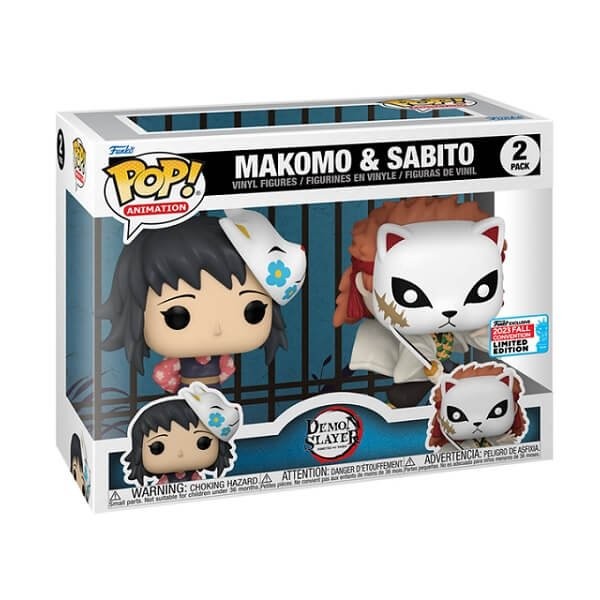 Funko POP Animation Demon Slayer - Makomo and Sabito 2-pack Vinyl Figures 2023 Fall Convention Exclusive 