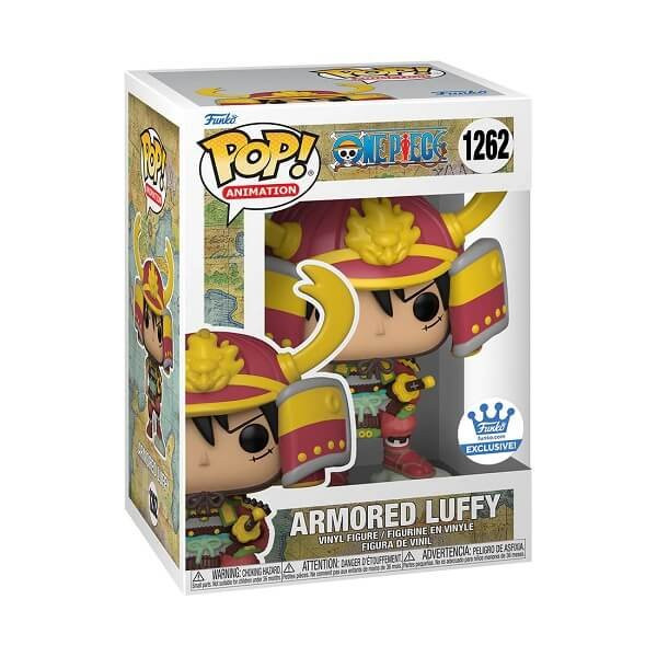 Funko POP Animation Bundle of 2 One Piece - Armored Luffy & Metallic Chase 1262 Vinyl Figure Funko Shop Exlcusive 