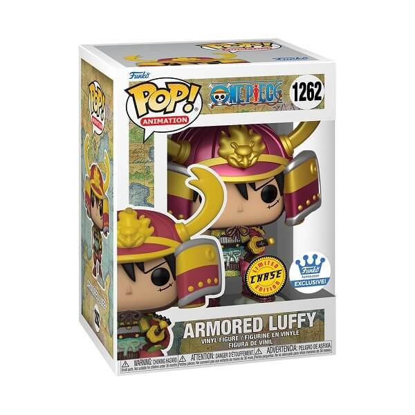Funko POP Animation Bundle of 2 One Piece - Armored Luffy & Metallic Chase 1262 Vinyl Figure Funko Shop Exlcusive 
