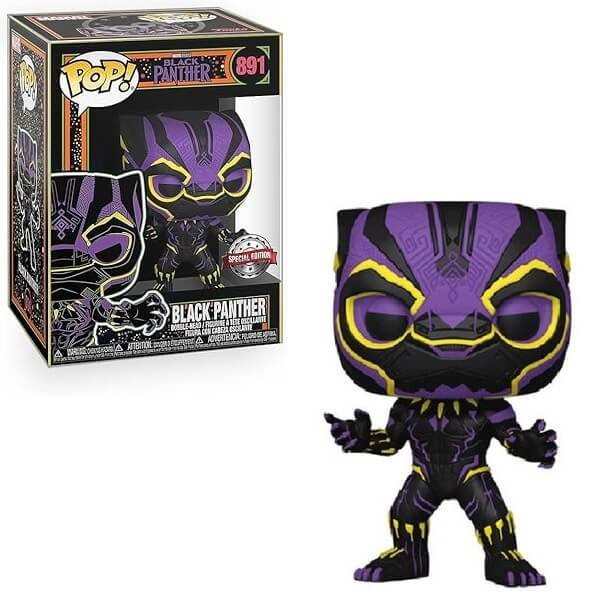 Funko POP Marvel - Black Panther (Blacklight) 1418 Vinyl Figure Special Edition