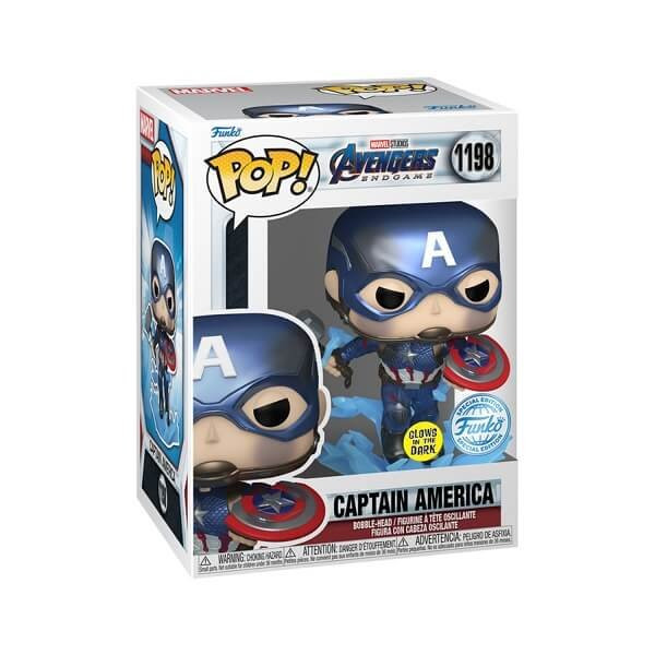 Funko POP Marvel Avengers Endgame - Captain America GiTD 1198 Bobble-Head Special Edition